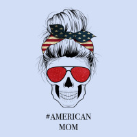 Glitter American Flag Patterned American Mom Skull Urban Hoodie | Teevron