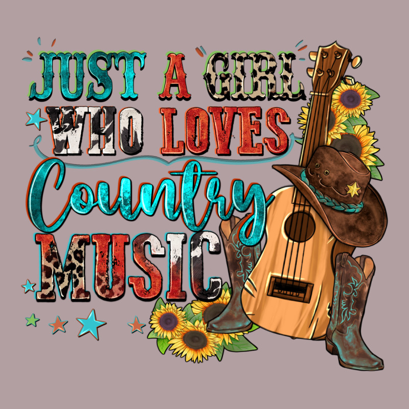Just A Girl Who Loves Country Music Vintage Hoodie by Zillion Design Studio | Teevron