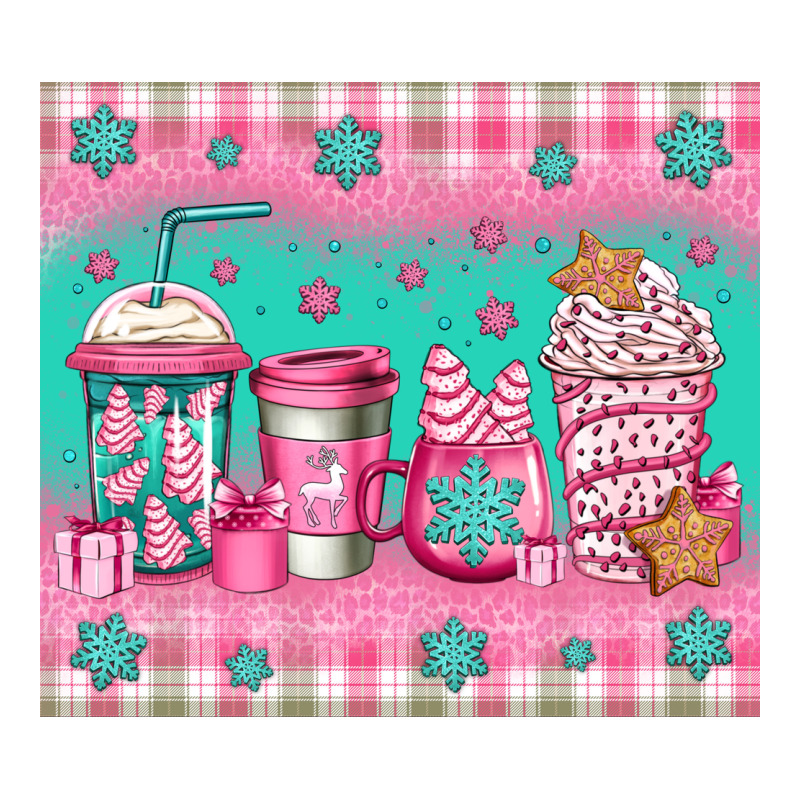 Pink Christmas Coffee Zipper Hoodie by Jasminsmagicworld | Teevron