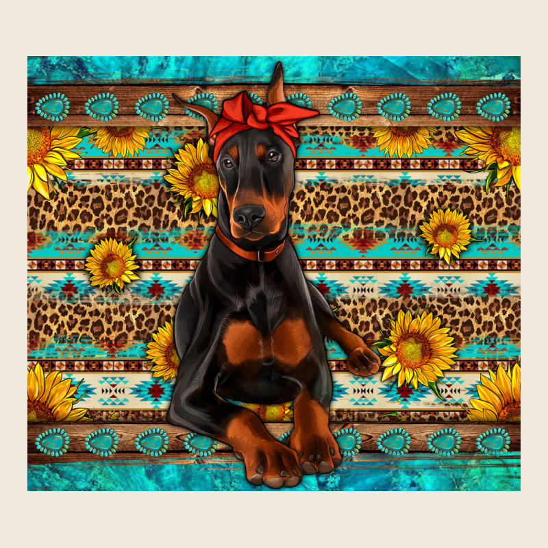 Doberman With Western Background Zipper Hoodie by Artiststas | Teevron