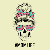 Pink Flower On Cyan Background Mom Skull Urban Hoodie | Teevron