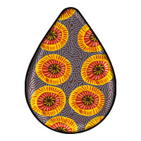 african fabric pattern teardrop earrings 5 | Teevron
