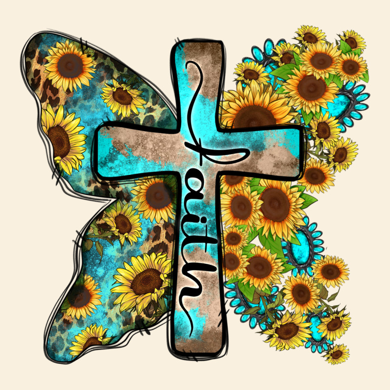 Faith Sunflower Cross Vintage Hoodie by Zillion Design Studio | Teevron