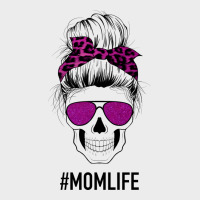 Purple Glitter, Leopard Patterned Mom Skull Urban Hoodie | Teevron