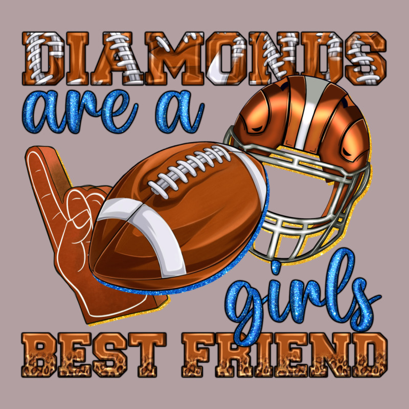 Diamonds Are A Girls Best Friend Football Vintage Hoodie by texasbilliewilder | Teevron