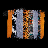 Western Cowhide Glitter Aztec Leopard Pattern Brushstroke Urban Hoodie | Teevron
