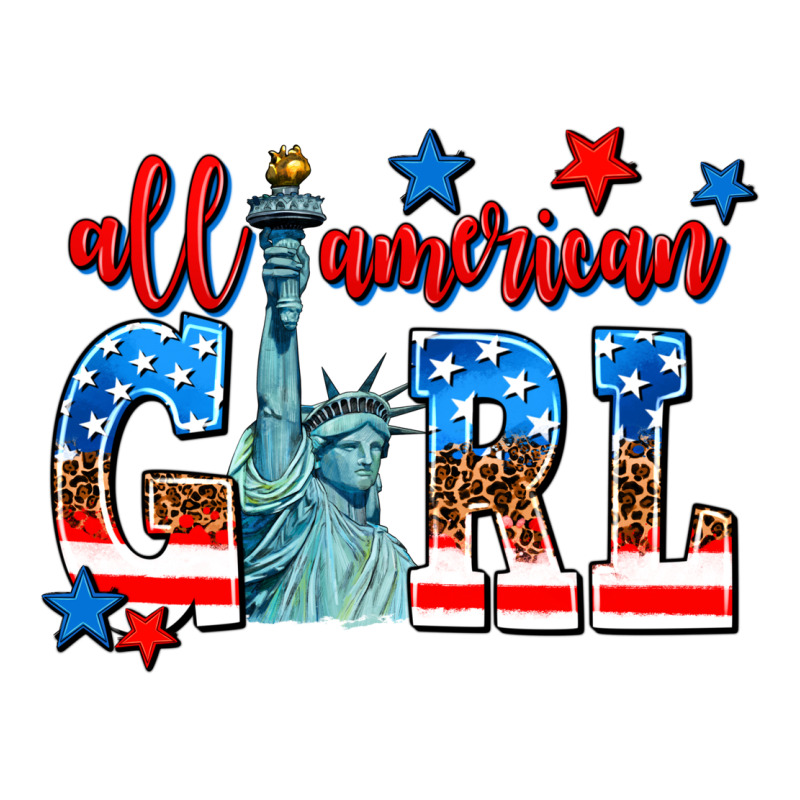 All American Girl Ladies Tee by AdoDesignShop | Teevron
