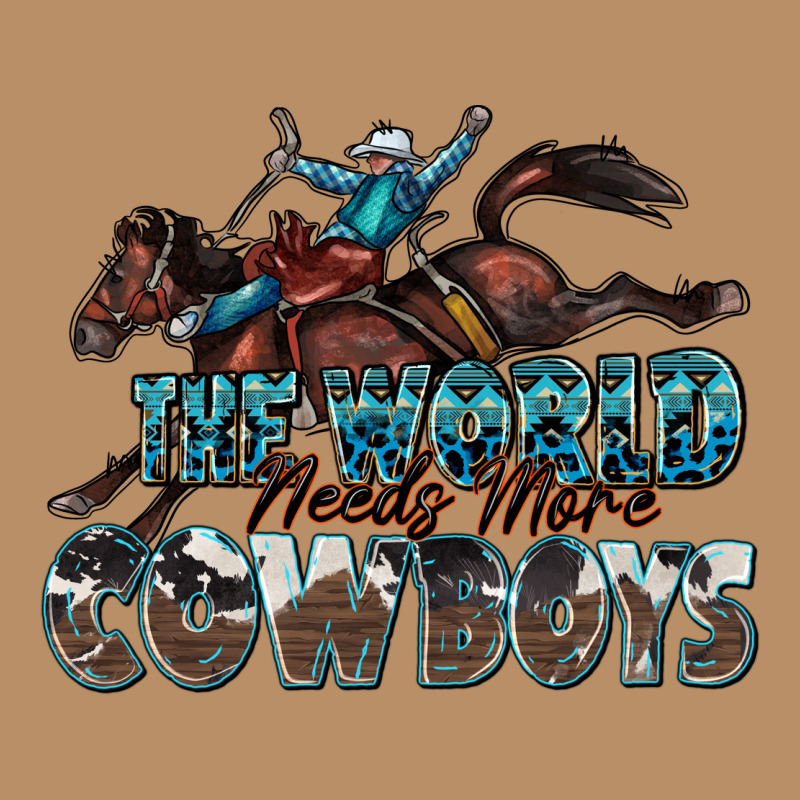 The World Needs More Cowboys Vintage Hoodie by Zillion Design Studio | Teevron