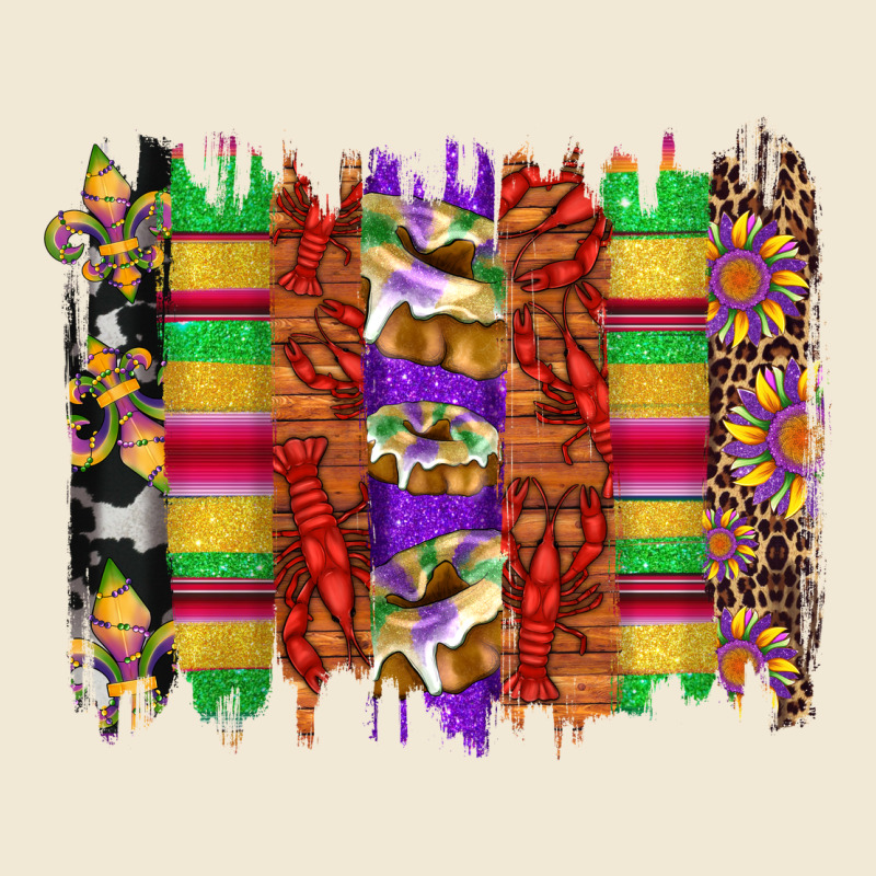 Mardi Gras Cake Fleur De Lis Crawfish Brushstrokes Premium Tee by Artiststas | Teevron