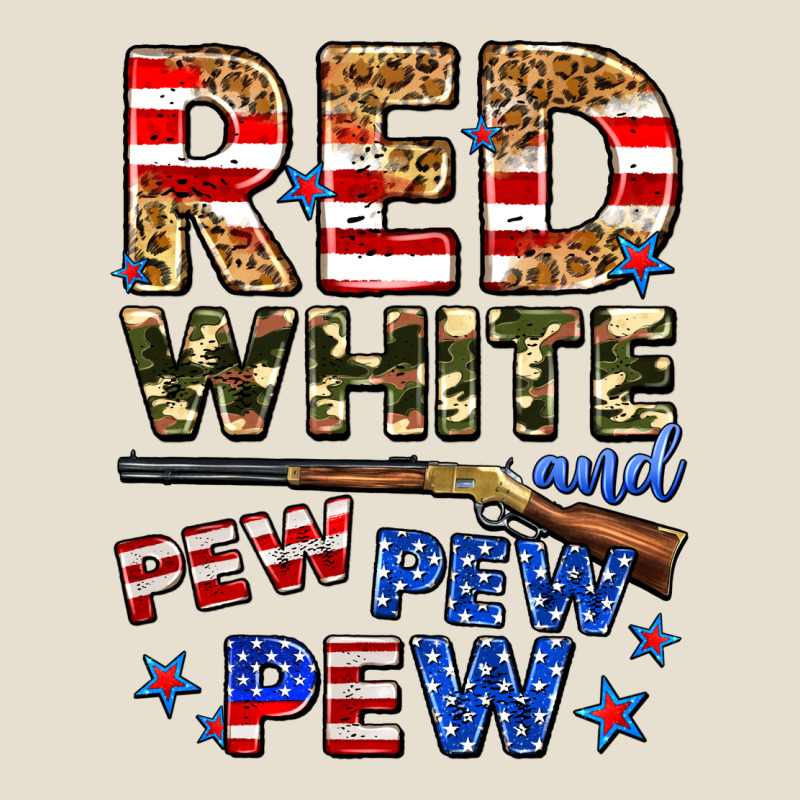 Red White And Pew Pew Pew Urban Heavy Tee by Zillion Design Studio | Teevron