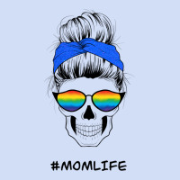 Blue Glitter Rainbow Mom Skull Urban Hoodie | Teevron