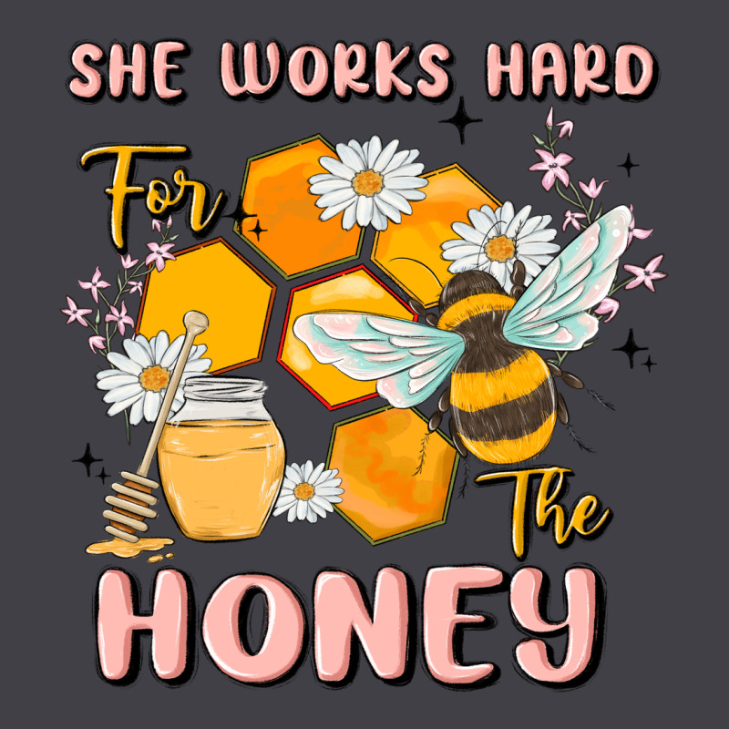 She Works Hard For The Honey Heavyweight Hoodie by MaliasSmallBusiness | Teevron