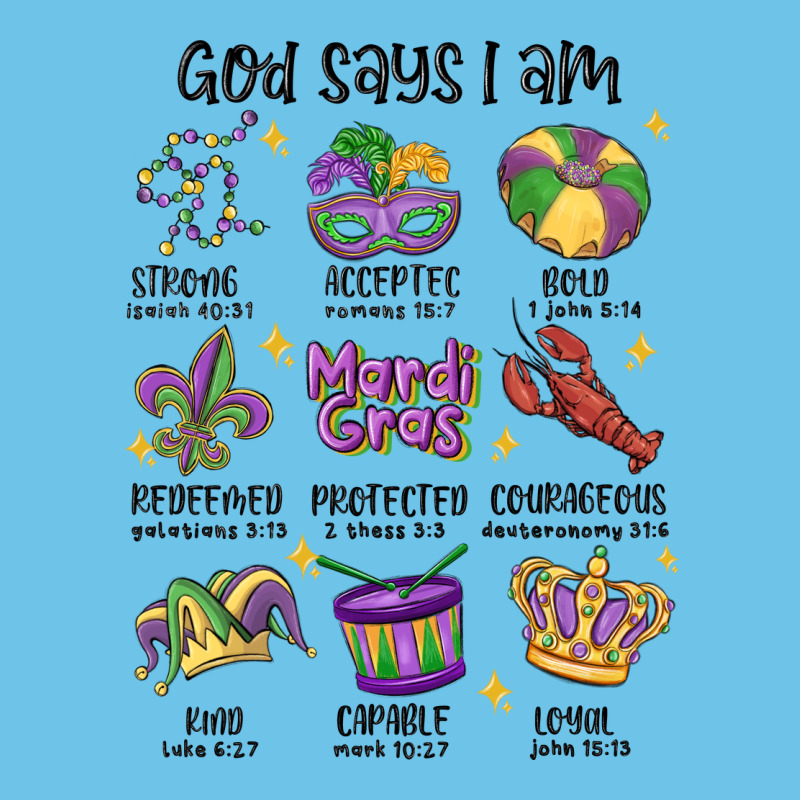 God Says I Am Mardi Gras Premium Sweatshirt by MaliasSmallBusiness | Teevron