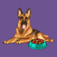 German Shepherd With Food Bowl Vintage Tee | Teevron