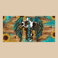 Western Blessed Cros Sunflowers Licence Plate Heavyweight Sweatshirt | Teevron