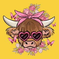 Cow With Flowers And Butterflies Premium Sweatshirt | Teevron