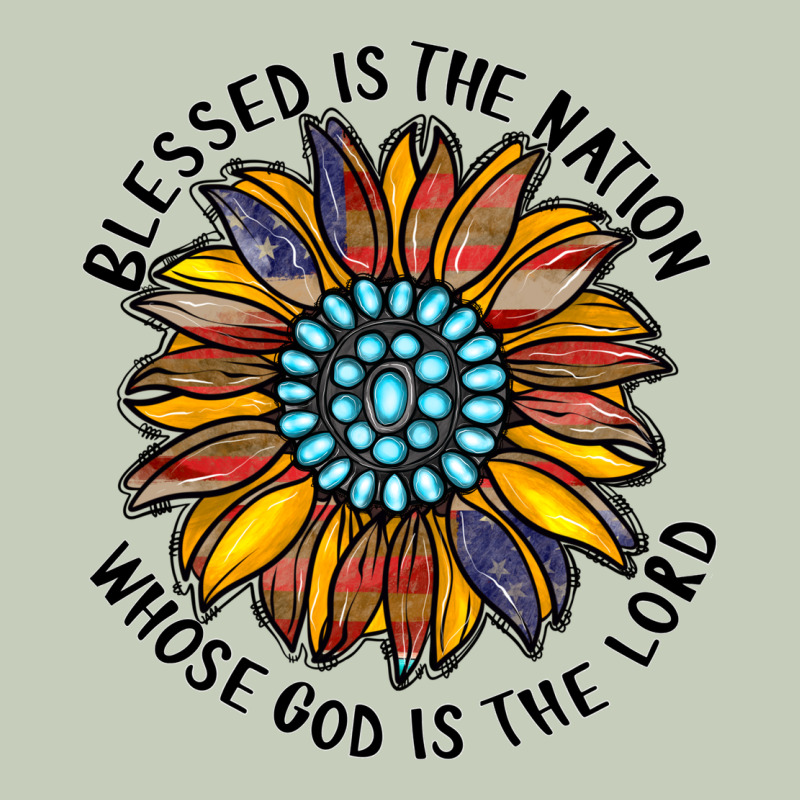 Blessed Is The Nation Whose God Is The Lord Long Sleeve Tee by CowhideDigitalArt | Teevron