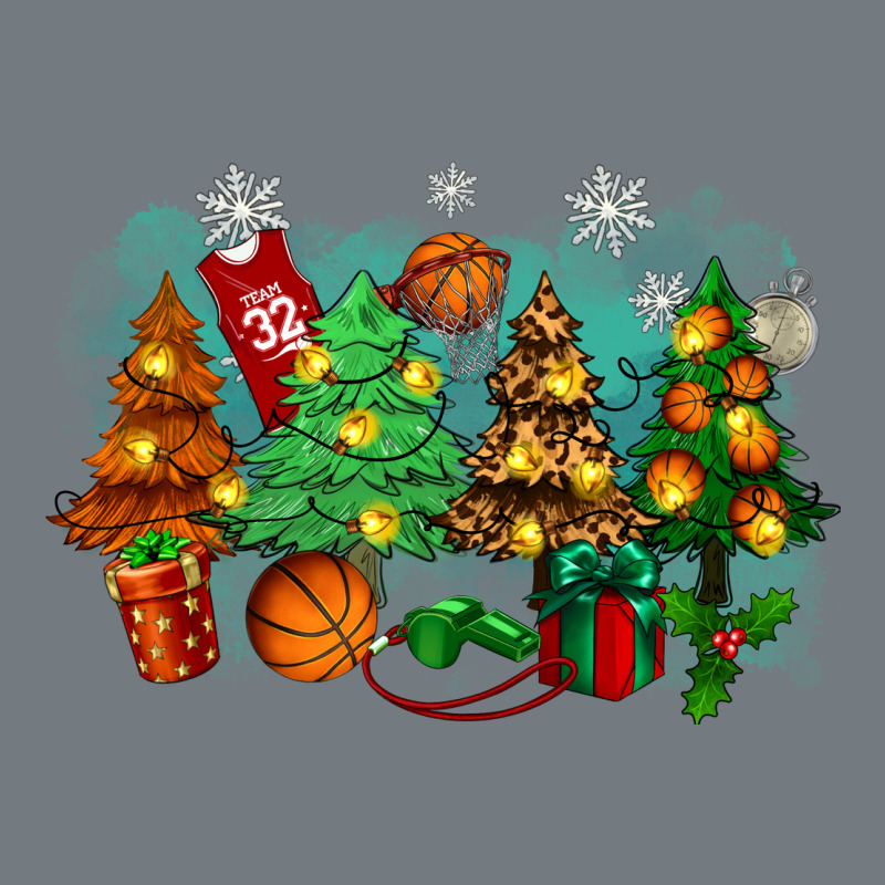 Christmas Trees With Basketball Heavyweight Sweatshirt by Zillion Design Studio | Teevron