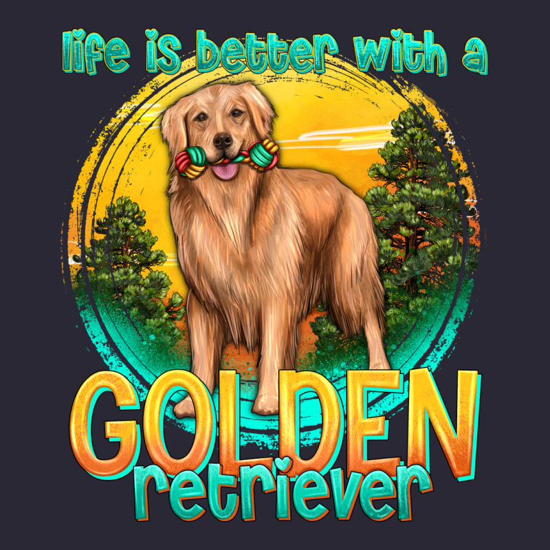 Life Is Better With A Golden Retriever Vintage Tee by texasbilliewilder | Teevron