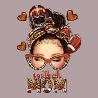 Football Messy Bun Mom Vintage Hoodie | Teevron