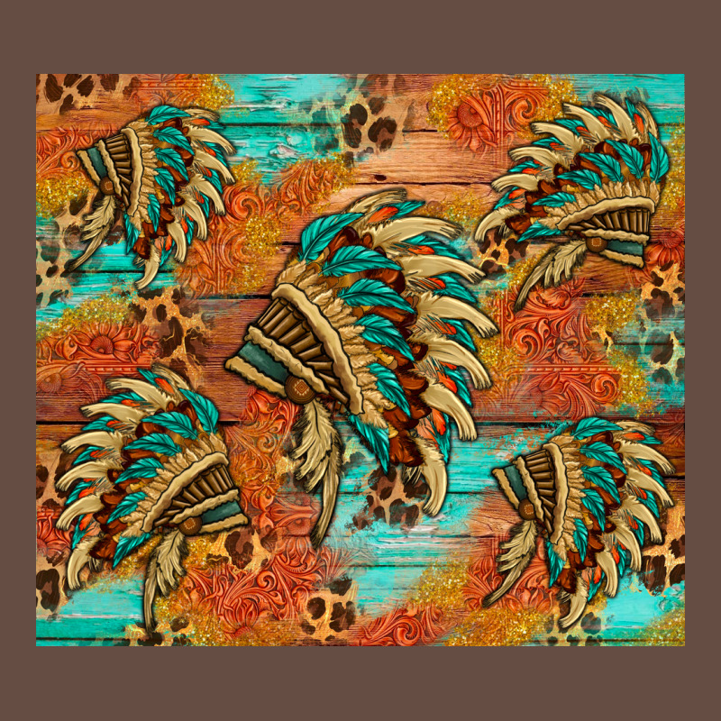 Indian Headdress Pattern Tumbler Long Sleeve Tee by HRA Design Shop | Teevron