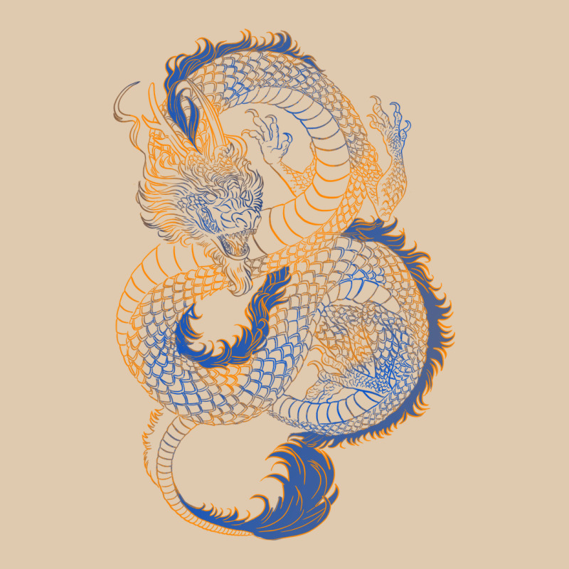 Blue And Orange Dragon Heavyweight Sweatshirt by RanaPortraitStore | Teevron