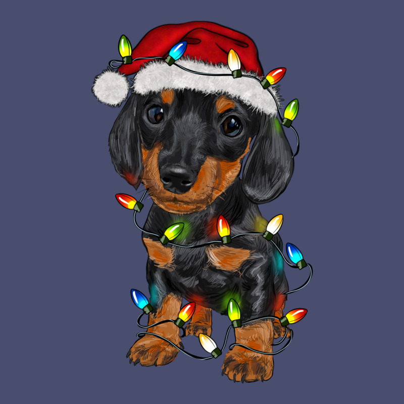 Dachshund Puppy Christmas Lights Vintage Tee by RanaPortraitStore | Teevron