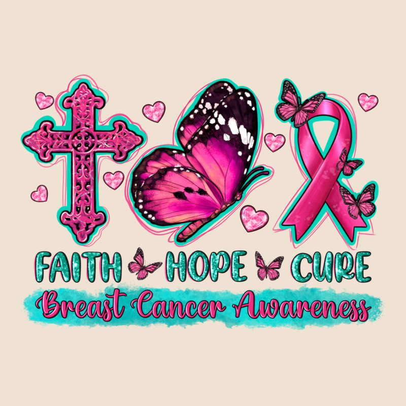 Faith Hope Cure Breast Cancer Awareness Urban Heavy Tee by texasbilliewilder | Teevron