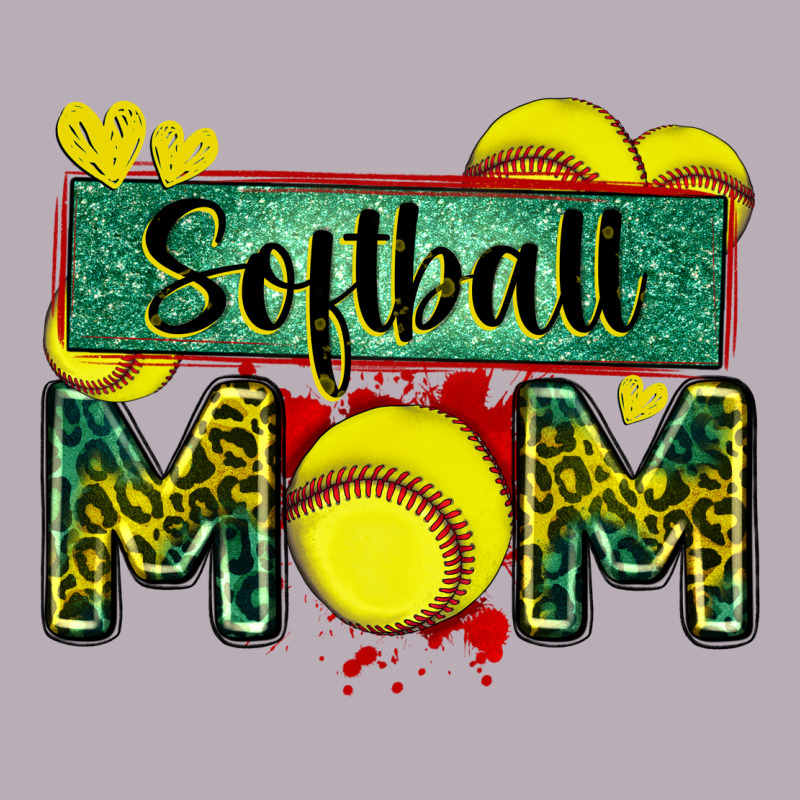 Softball Mom With Leopard Vintage Tee by Zillion Design Studio | Teevron