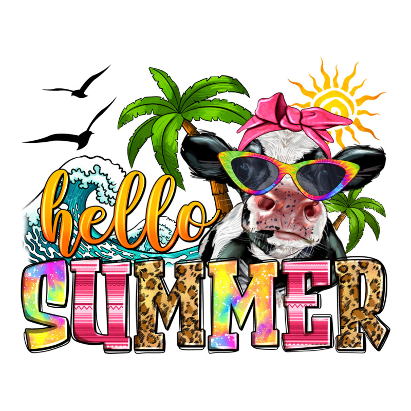 Hello Summer Cow Urban Heavy Tee by Zillion Design Studio | Teevron