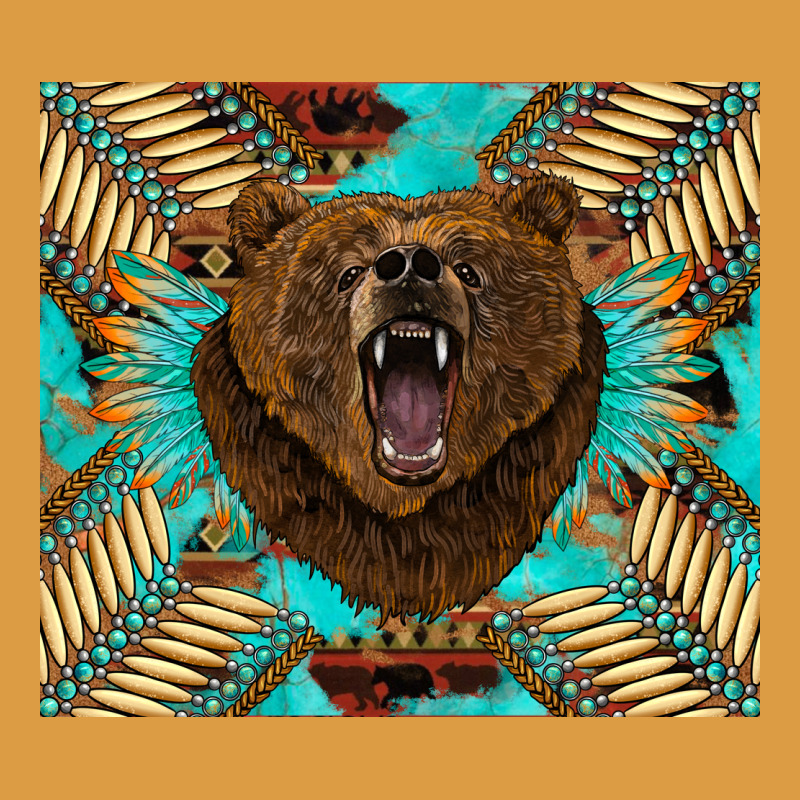 Bear Native American  Tumbler Urban Heavy Tee by BarkalooDesign | Teevron