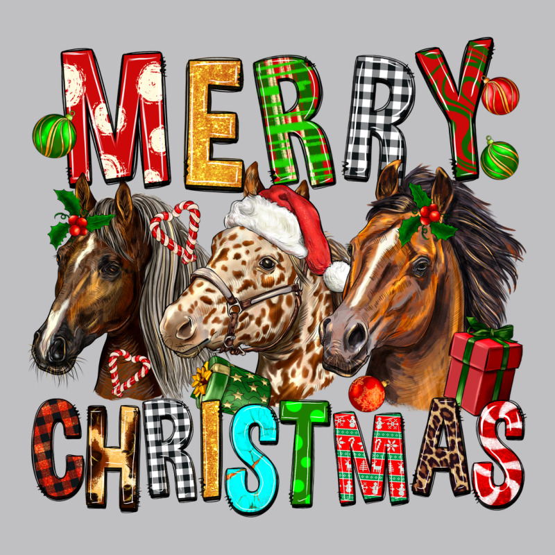 Merry Christmas Horses Long Sleeve Tee by FaDigitalArtStudio | Teevron