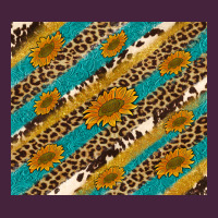 Leopard Cowhide  Leather Sunflowers Premium Tee | Teevron