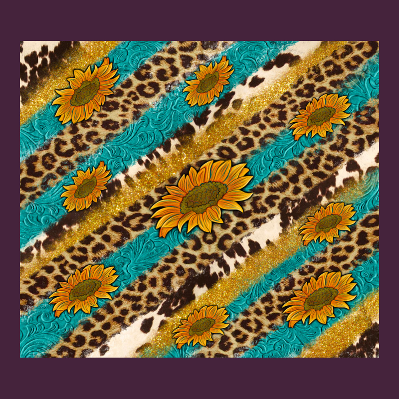 Leopard Cowhide  Leather Sunflowers Premium Tee by Artiststas | Teevron