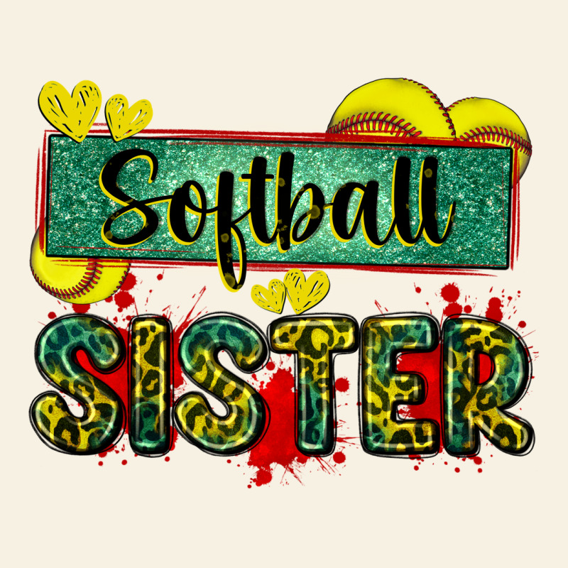 Softball Sister With Leopard Vintage Tee by Zillion Design Studio | Teevron
