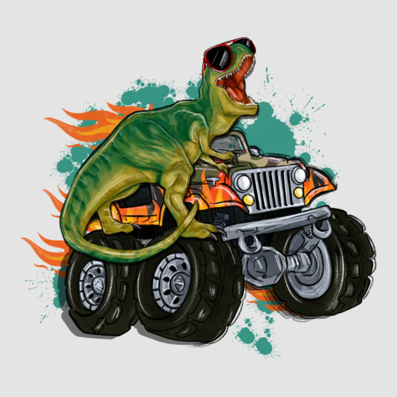 Monster Truck And T Rex Dinosaur Premium Sweatshirt by MaliasSmallBusiness | Teevron