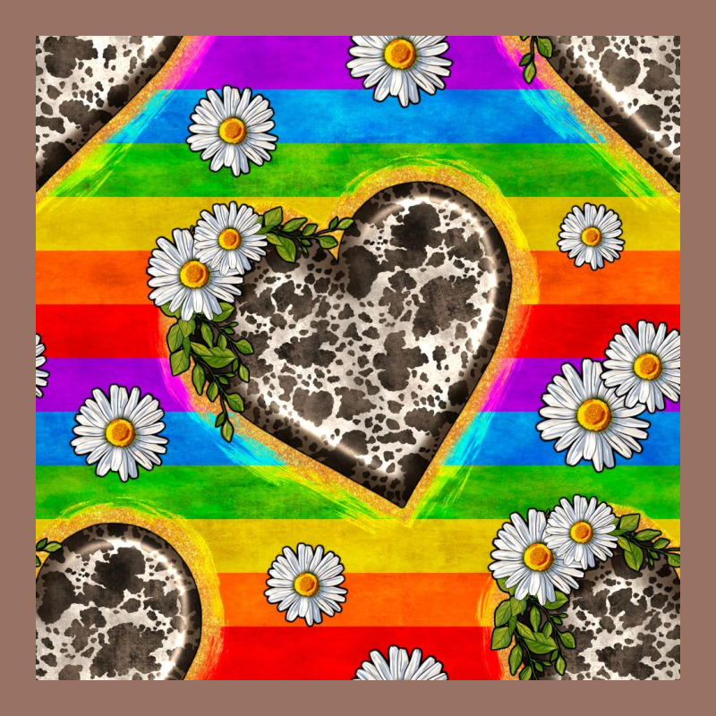 Pride Lgbtq+ Cowhide Hearts And Daisy Patterns Premium Hoodie by BundleAndBundleShop | Teevron