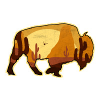 Desert Landscape Bison Silhouette | Teevron