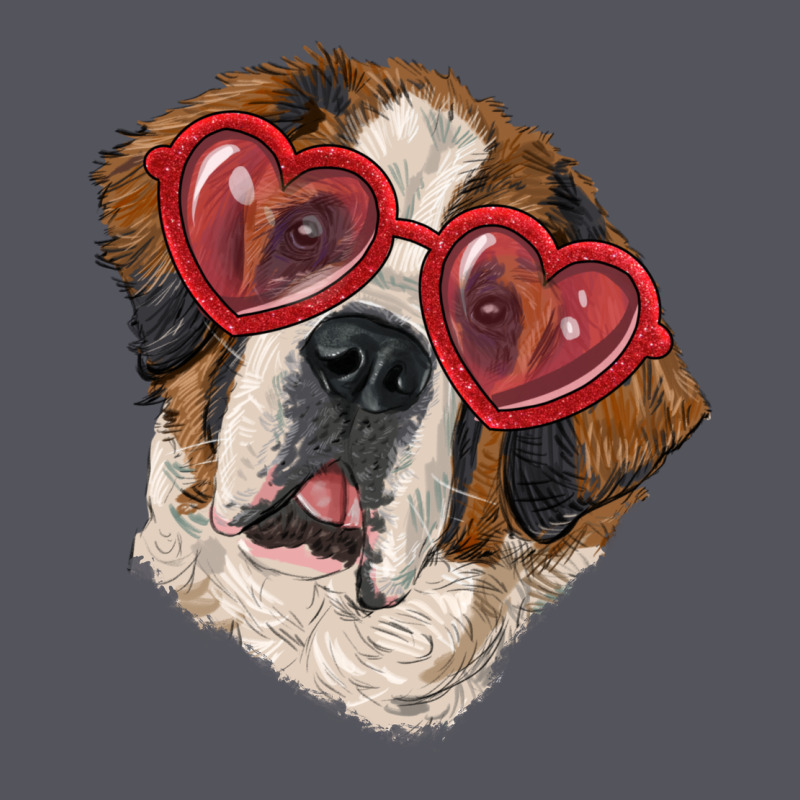 Saint Bernard With Love Glasses Vintage Hoodie by RanaPortraitStore | Teevron