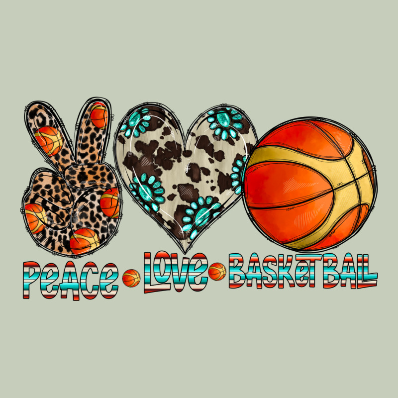Peace Love Basketball Long Sleeve Tee by CowhideDigitalArt | Teevron