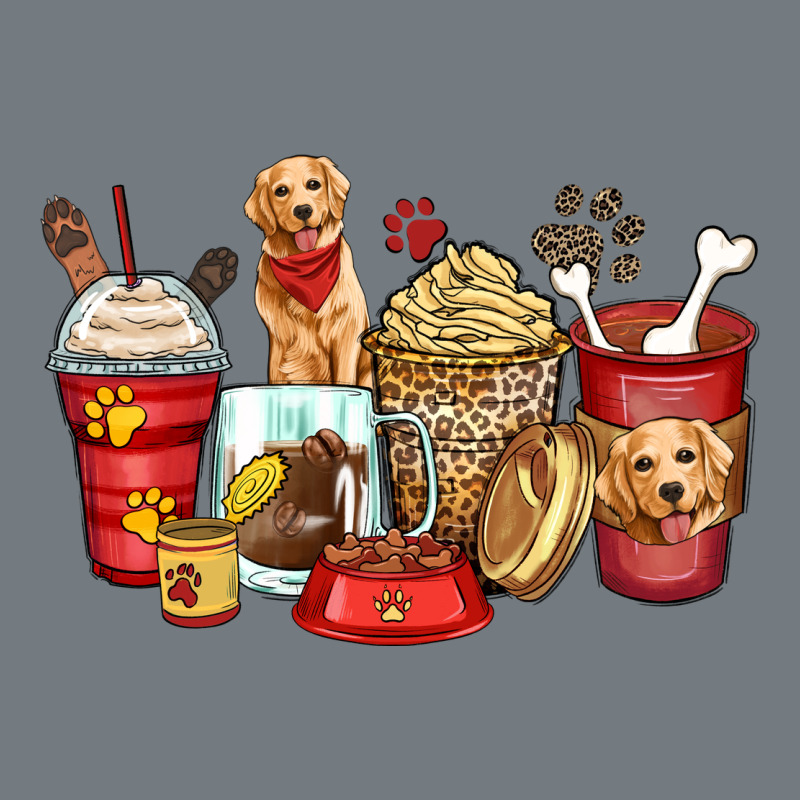 Golden Retriever Coffee Cups Heavyweight Sweatshirt by Zillion Design Studio | Teevron