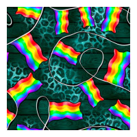 Pride lgbtq flags with leopard seamless pattern | Teevron