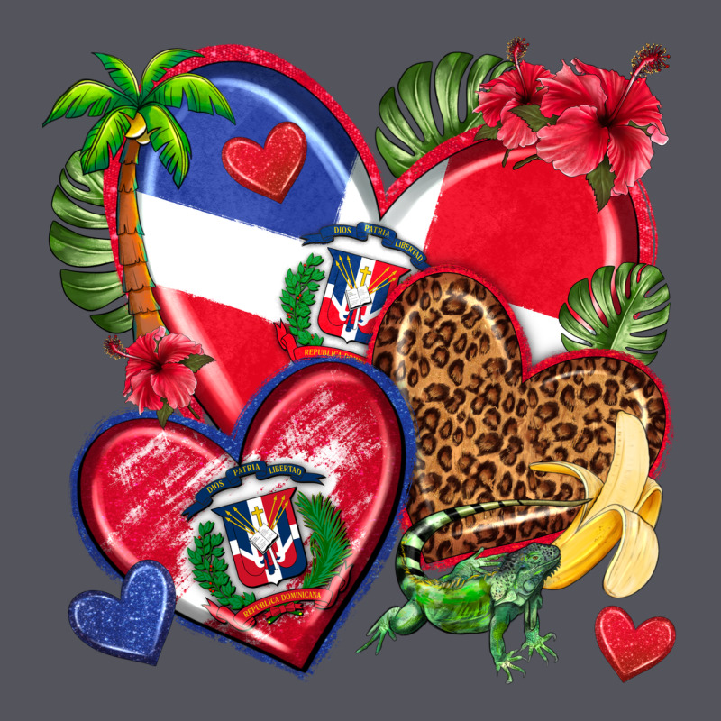 Dominican Republic  Hearts Vintage Hoodie by texasbilliewilder | Teevron