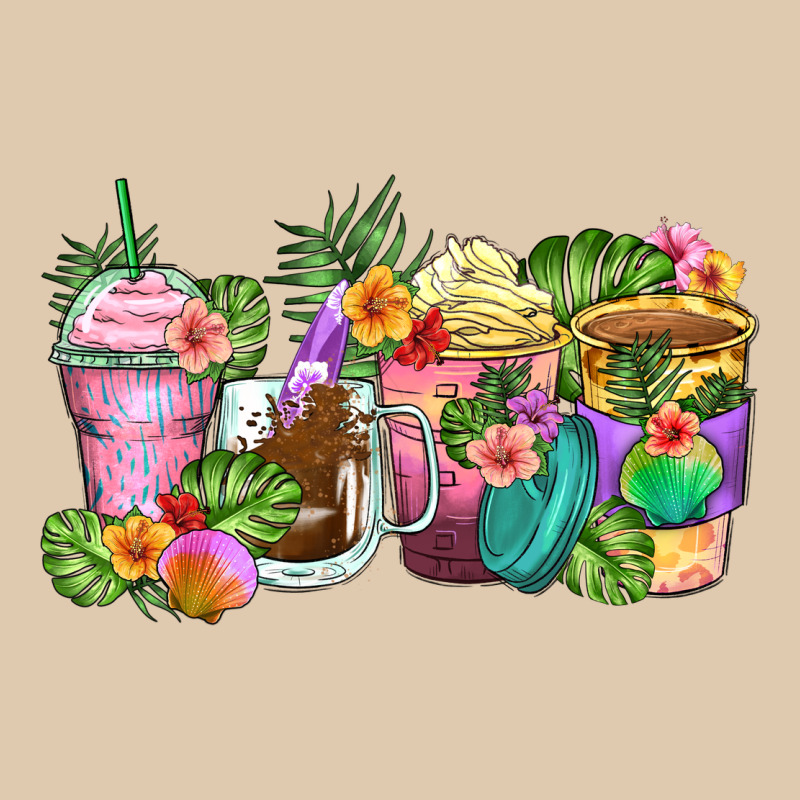 Tropical Coffee Cups Heavyweight Sweatshirt by Zillion Design Studio | Teevron
