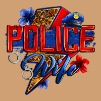 Police Wife With Lightning Bolt Vintage Tee | Teevron