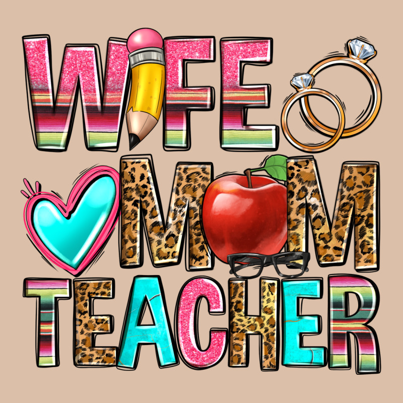 Wife Mom Teacher Urban Heavy Tee by Zillion Design Studio | Teevron