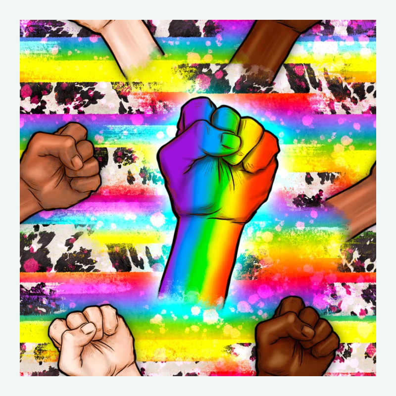 Pride Lgbtq Hands With Cowhide Seamless Pattern Premium Hoodie by BundleAndBundleShop | Teevron
