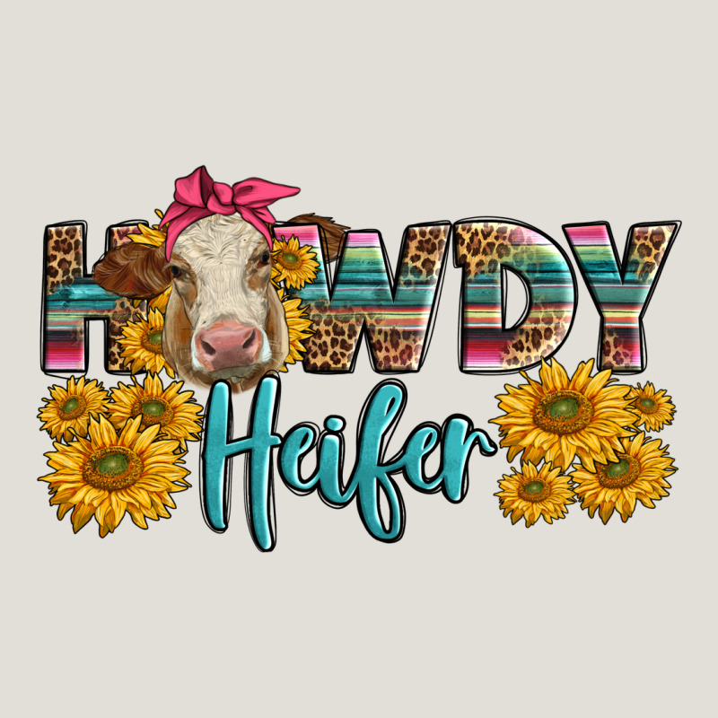 Western Howdy Heifer With Charolais Cow Heavy Core Tee by LillyAllenDesigns | Teevron
