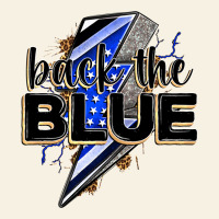 Back The Blue With Lightning Bolt Vintage Tee | Teevron