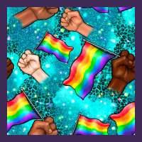 Pride Lgbtq Hands With Flag Seamless Pattern Premium Hoodie | Teevron